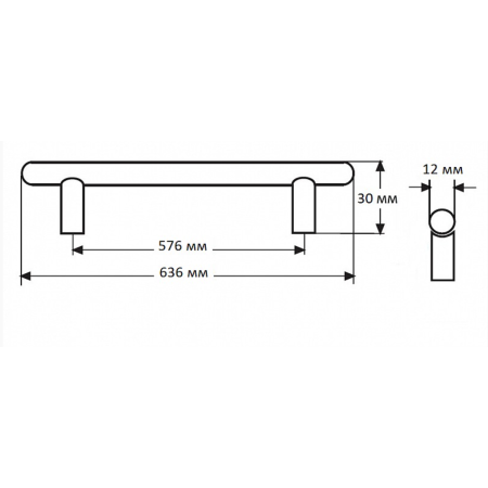 Ручки для мебели DR 10A /576 G2 ХРОМ